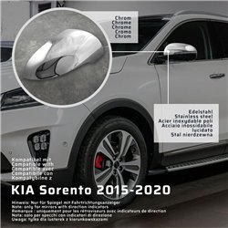 Mirror housing for KIA Sorento III (UM) 2015-2020 | Chrome steel Polished