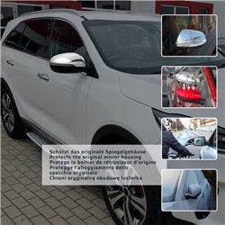 Mirror housing for KIA Sorento III (UM) 2015-2020 | Chrome steel Polished