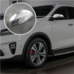 Mirror housing for KIA Sorento III (UM) 2015-2020 | Chrome steel Polished