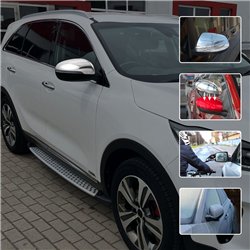 Mirror housing for KIA Sorento III (UM) 2015-2020 | Chrome steel Polished