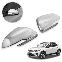 Mirror housing for KIA Stonic I (YB) 2017- | Chrome steel Polished
