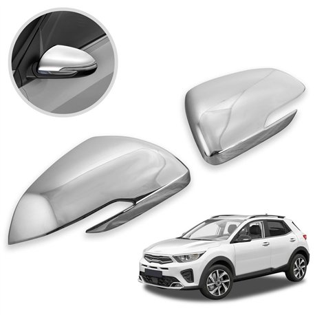 Mirror housing for KIA Stonic I (YB) 2017- | Chrome steel Polished