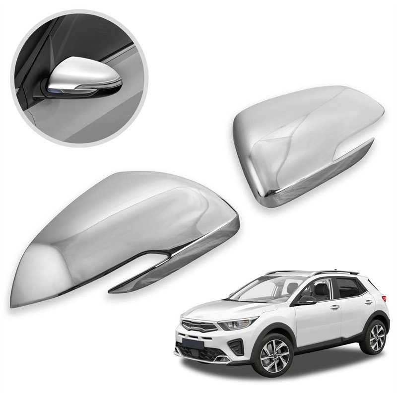 Mirror housing for KIA Stonic I (YB) 2017- | Chrome steel Polished