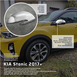 Mirror housing for KIA Stonic I (YB) 2017- | Chrome steel Polished