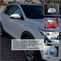 Mirror housing for KIA Stonic I (YB) 2017- | Chrome steel Polished