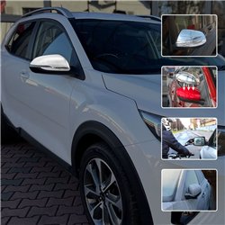 Mirror housing for KIA Stonic I (YB) 2017- | Chrome steel Polished