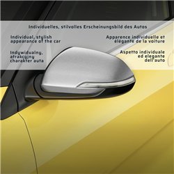 Mirror housing for KIA Stonic I (YB) 2017- | Silver Stainless steel Brushed