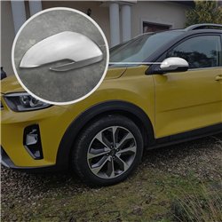 Mirror housing for KIA Stonic I (YB) 2017- | Silver Stainless steel Brushed