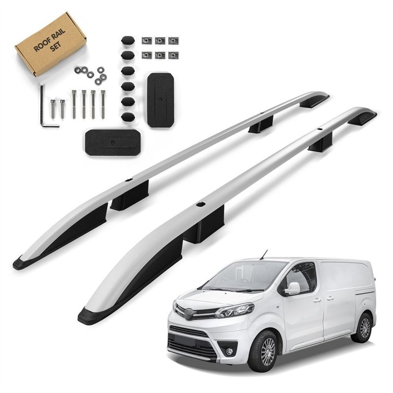 Roof rails for Toyota Proace II SHORT H1 2016- | SKYPORT Aluminum Plastic
