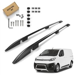 Roof rails for Citroen Dispatch III MEDIUM H1 2016- Aluminum Plastic