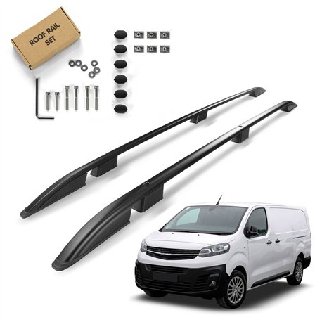 Roof rails for Opel Vivaro C MEDIUM H1 2019- SKYPORT Aluminum Plastic