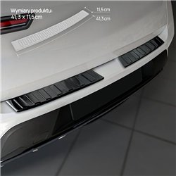 Rear bumper trim for Opel Mokka B (U) 2021- | Black chrome steel Piano