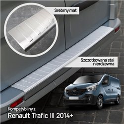 Rear bumper trim for Renault Trafic III (FG/JG) 2014- | Silver steel