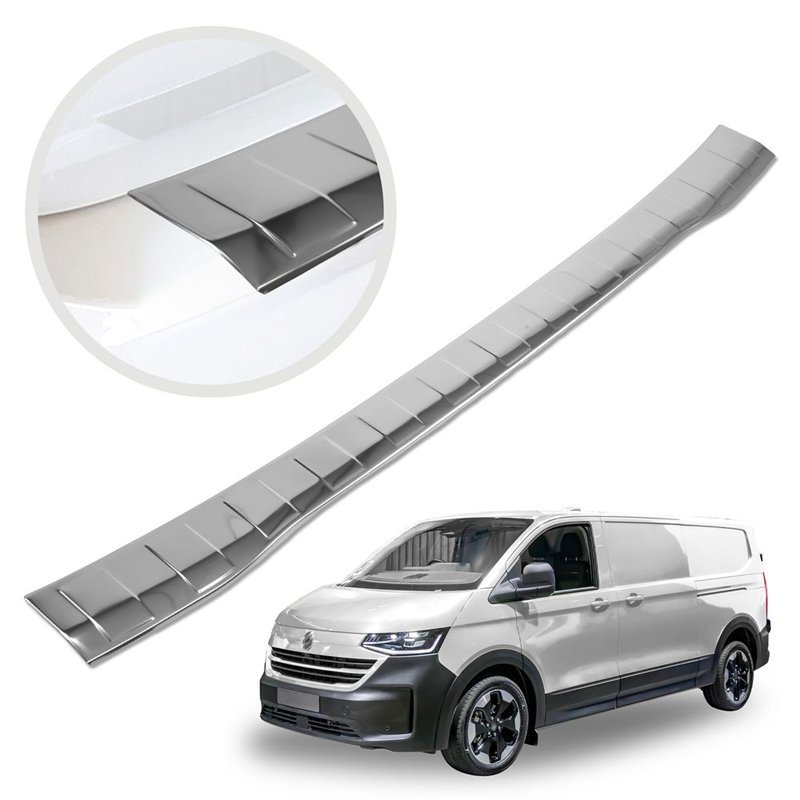 Rear bumper trim for Volkswagen VW Transporter (T7) 2025- | Chrome steel