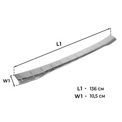 Rear bumper trim for Volkswagen VW Transporter (T7) 2025- | Chrome steel