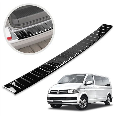 Rear bumper trim for Volkswagen VW Caravelle (T6) 2015-2019 | steel Piano