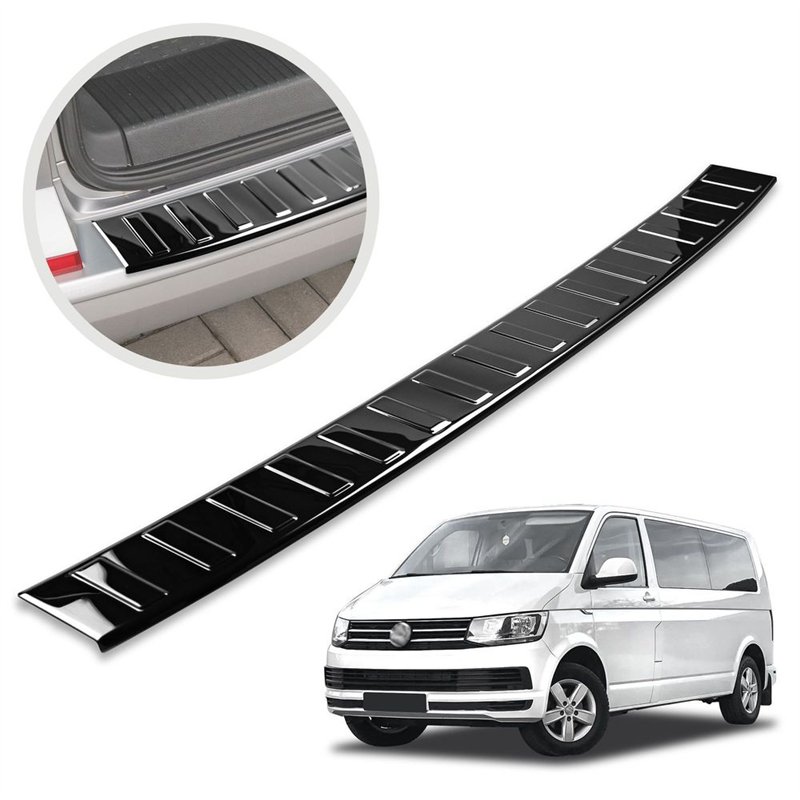 Rear bumper trim for Volkswagen VW Caravelle (T6) 2015-2019 | steel Piano