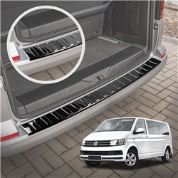Rear bumper trim for Volkswagen VW Caravelle (T6) 2015-2019 | steel Piano