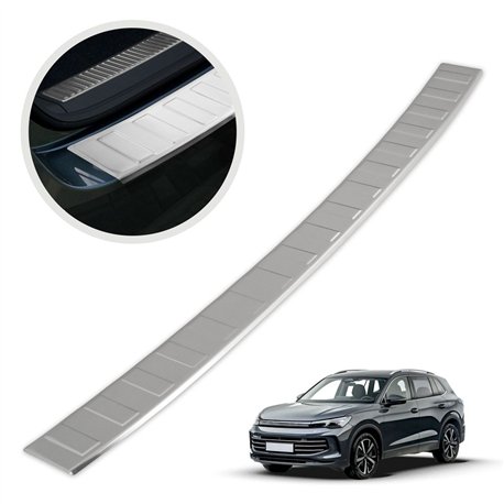 Rear bumper trim for Volkswagen VW Tiguan III (CT) 2024- | Silver steel