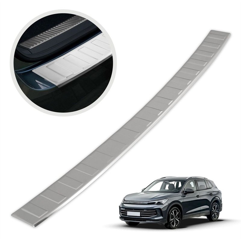 Rear bumper trim for Volkswagen VW Tiguan III (CT) 2024- | Silver steel