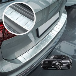 Rear bumper trim for Audi Q3 Sportback Coupe II (F3) 2019- | Silver steel