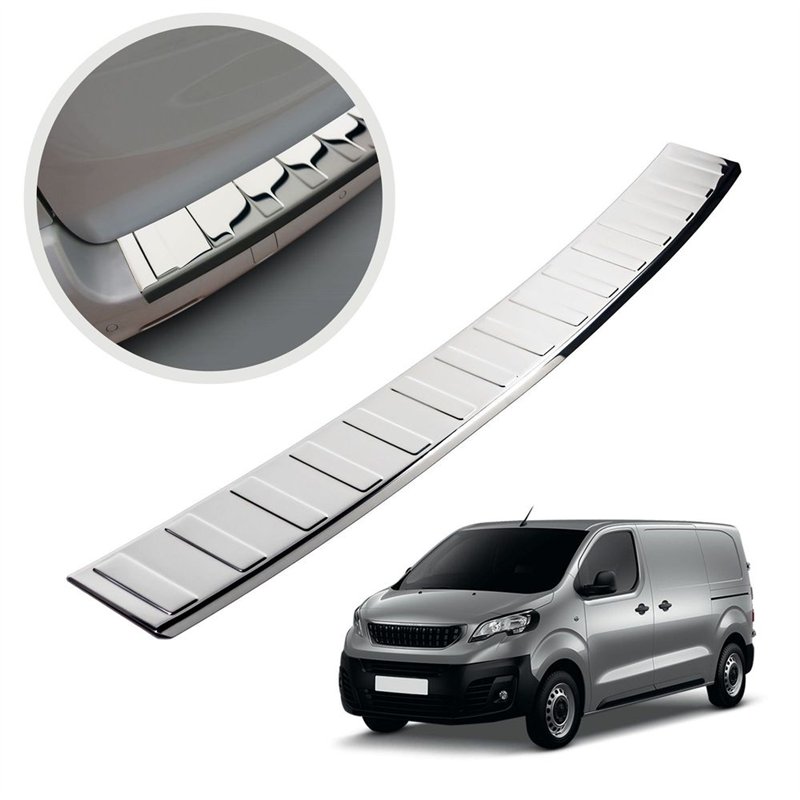 Rear bumper trim for Peugeot Expert III (V) 2016- | Chrome steel Polished
