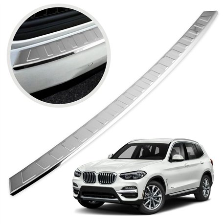 Rear bumper trim for BMW X3 (G01) PRE-FL 2017-2021 | Chrome steel Polished