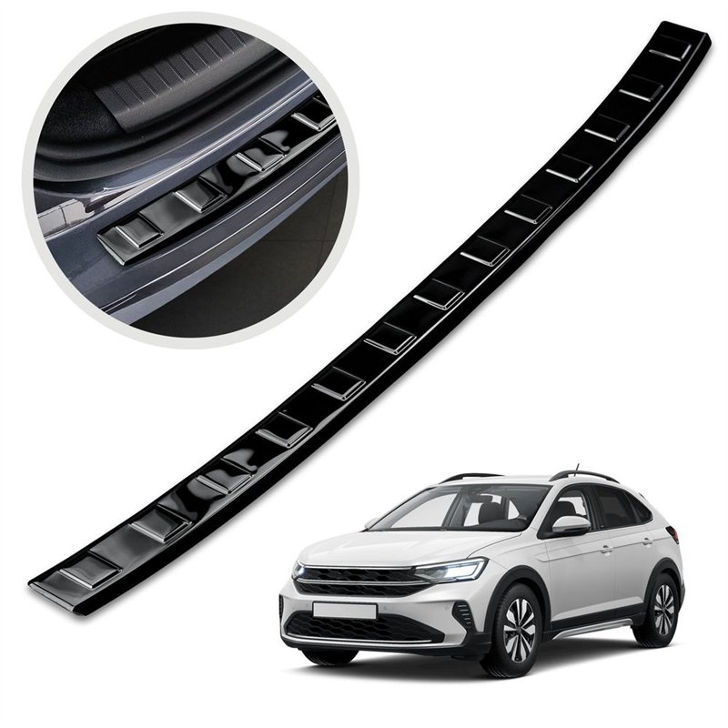Rear bumper trim for Volkswagen VW Taigo I (CS) 2021- | steel Piano