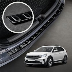 Rear bumper trim for Volkswagen VW Taigo I (CS) 2021- | steel Piano