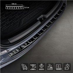 Rear bumper trim for Volkswagen VW Taigo I (CS) 2021- | steel Piano
