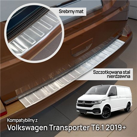 Rear bumper trim for Volkswagen VW Transporter (T6.1) 2019-2023 | steel