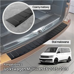 Rear bumper trim for Volkswagen VW Multivan (T6) 2015-2019 | Black steel