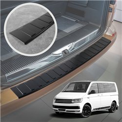 Rear bumper trim for Volkswagen VW Multivan (T6) 2015-2019 | Black steel