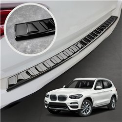 Rear bumper trim for BMW X3 (G01) PRE-FL 2017-2021 | steel Piano