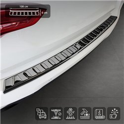 Rear bumper trim for BMW X3 (G01) PRE-FL 2017-2021 | steel Piano