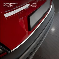Rear bumper trim for Hyundai Kona I (OS) 2017-2023 | Silver steel Brushed