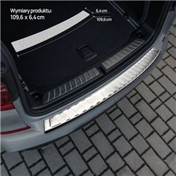 Rear bumper trim for BMW X3 (G01) PRE-FL 2017-2021 | Silver steel Brushed