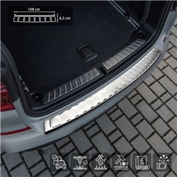 Rear bumper trim for BMW X3 (G01) PRE-FL 2017-2021 | Silver steel Brushed
