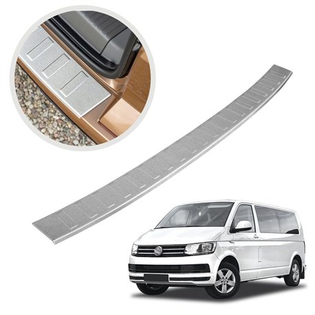Rear bumper trim for Volkswagen VW Caravelle (T6) 2015-2019 | Silver steel
