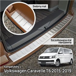 Rear bumper trim for Volkswagen VW Caravelle (T6) 2015-2019 | Silver steel