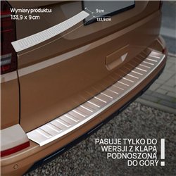 Rear bumper trim for Volkswagen VW Caravelle (T6) 2015-2019 | Silver steel