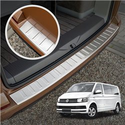 Rear bumper trim for Volkswagen VW Caravelle (T6) 2015-2019 | Silver steel