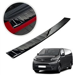 Rear bumper trim for Peugeot Traveller I (V) 2016- | steel Piano