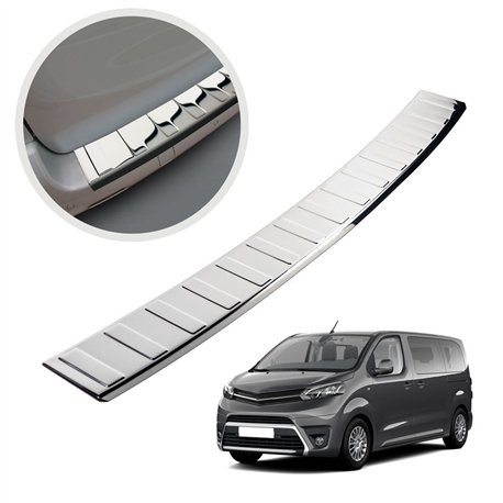 Rear bumper trim for Fiat Scudo III (507) 2022- | Chrome steel Polished