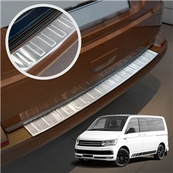 Rear bumper trim for Volkswagen VW Multivan (T6) 2015-2019 | Silver steel
