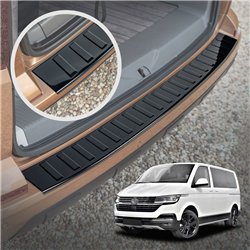 Rear bumper trim for Volkswagen VW Caravelle (T6.1) 2019-2023 | steel Piano