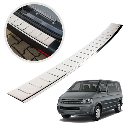 Rear bumper trim for Volkswagen VW Caravelle (T5) 2003-2015 | Chrome steel