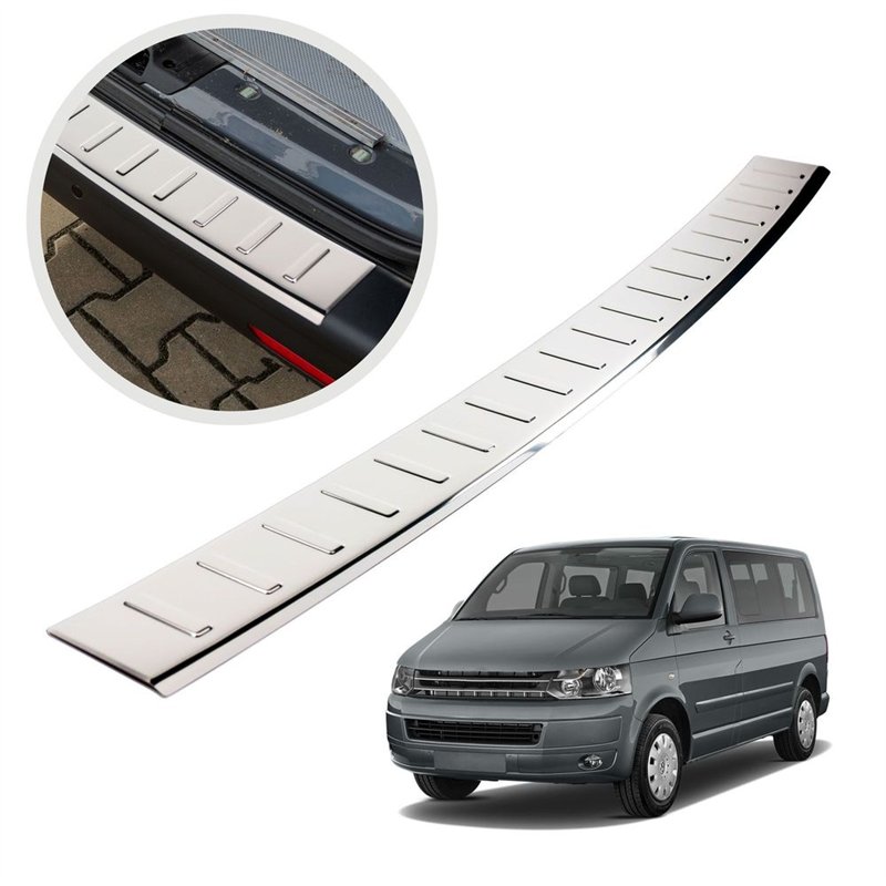 Rear bumper trim for Volkswagen VW Caravelle (T5) 2003-2015 | Chrome steel