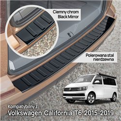 Rear bumper trim for Volkswagen VW California (T6) 2015-2019 | steel Piano