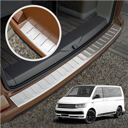 Rear bumper trim for Volkswagen VW Multivan (T6) 2015-2019 | Silver steel